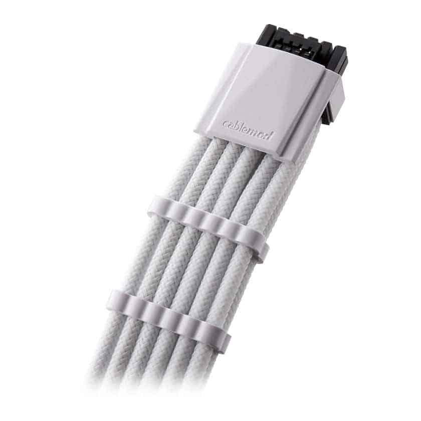 CableMod E-Series Pro White Sleeved 12VHPWR StealthSense PCI-e Cable for EVGA
